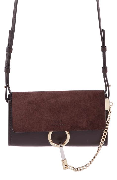 chloe faye leather wallet on strap|Chloe Faye Suede/Leather Wallet.